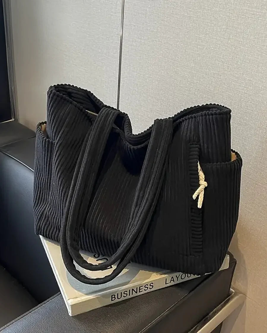 TILDA – BORSA TOTE A COSTE CON DETTAGLIO COULISSE