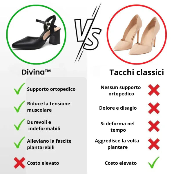 DIVINA - SCARPE CON TACCO DAL COMFORT ORTOPEDICO