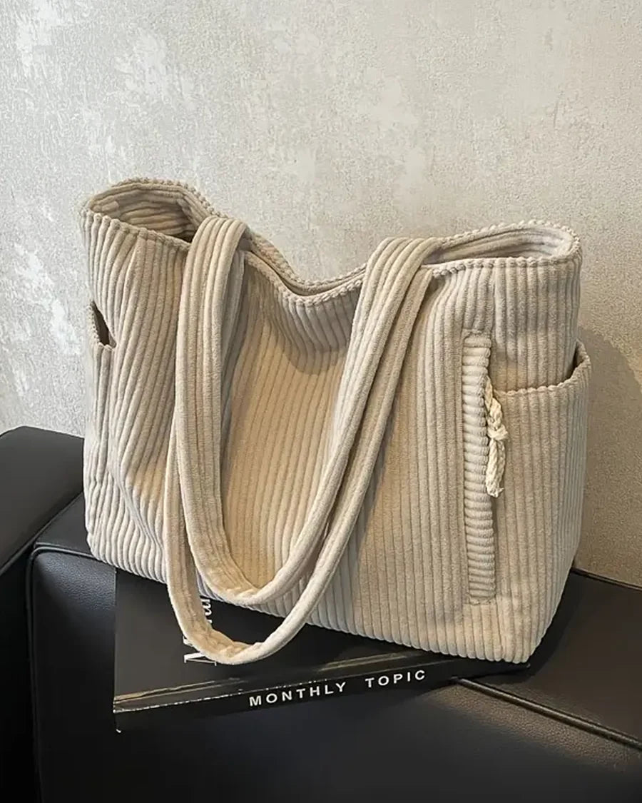 TILDA – BORSA TOTE A COSTE CON DETTAGLIO COULISSE