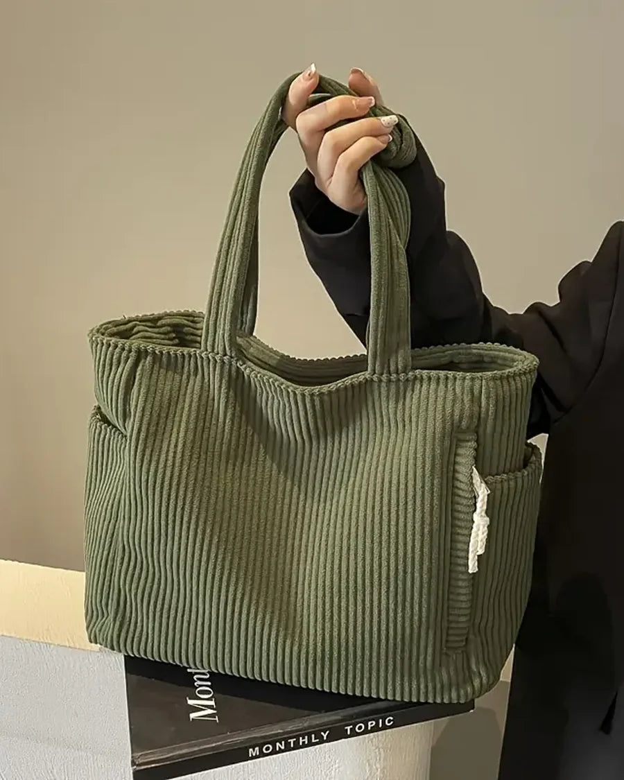 TILDA – BORSA TOTE A COSTE CON DETTAGLIO COULISSE