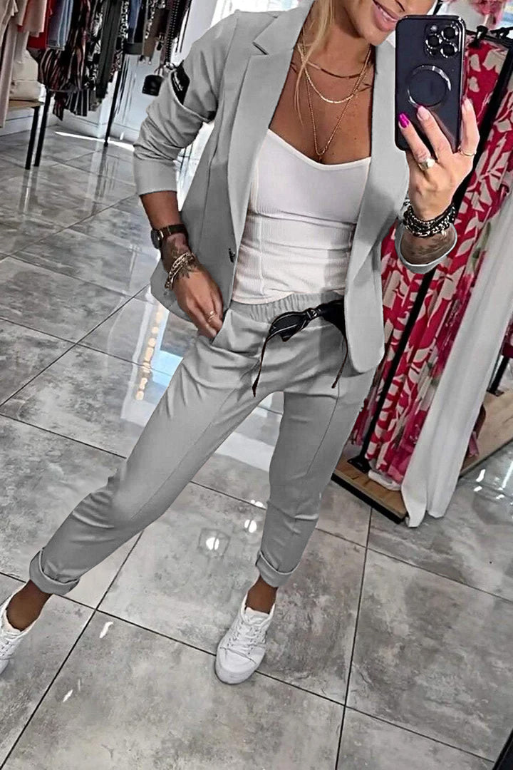 GIULIA - Coordinato giacca e pantalone elasticizzato