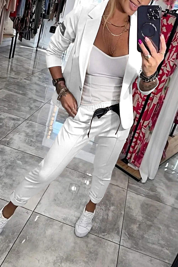GIULIA - Coordinato giacca e pantalone elasticizzato