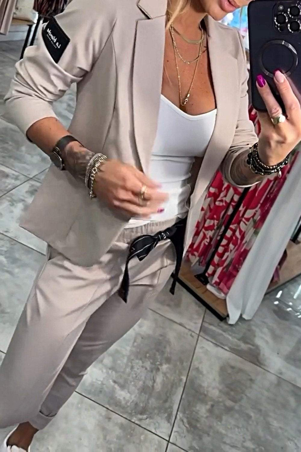 GIULIA - Coordinato giacca e pantalone elasticizzato