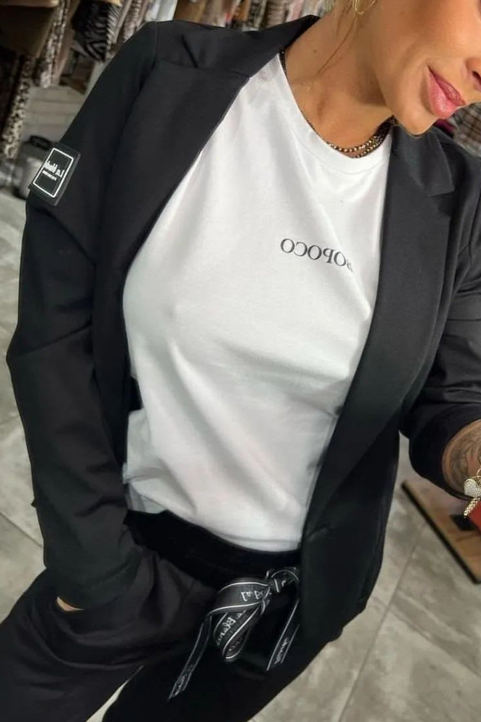 GIULIA - Coordinato giacca e pantalone elasticizzato