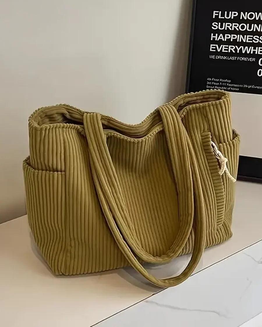 TILDA – BORSA TOTE A COSTE CON DETTAGLIO COULISSE