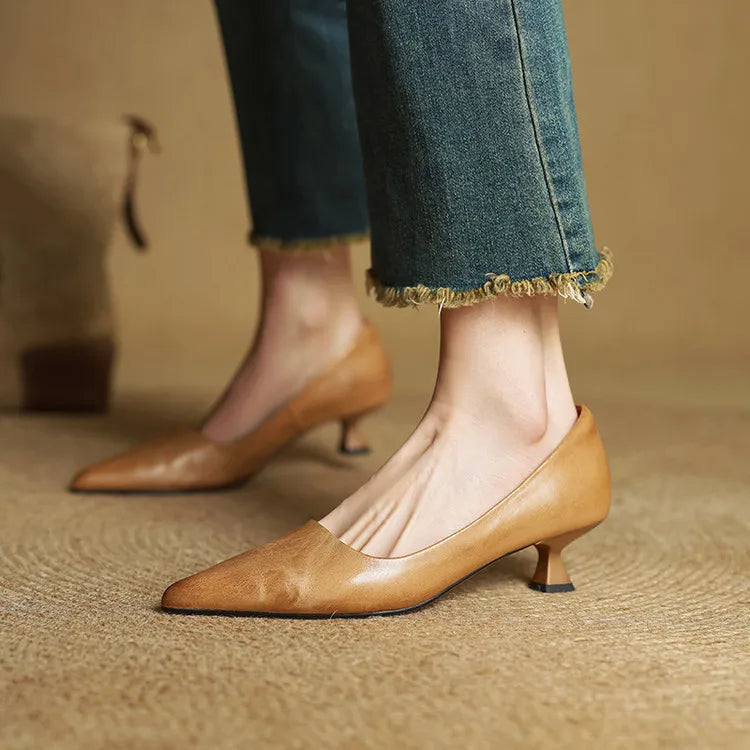 KELLY - Décolleté in vera pelle