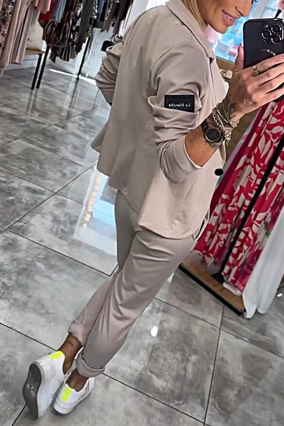 GIULIA - Coordinato giacca e pantalone elasticizzato