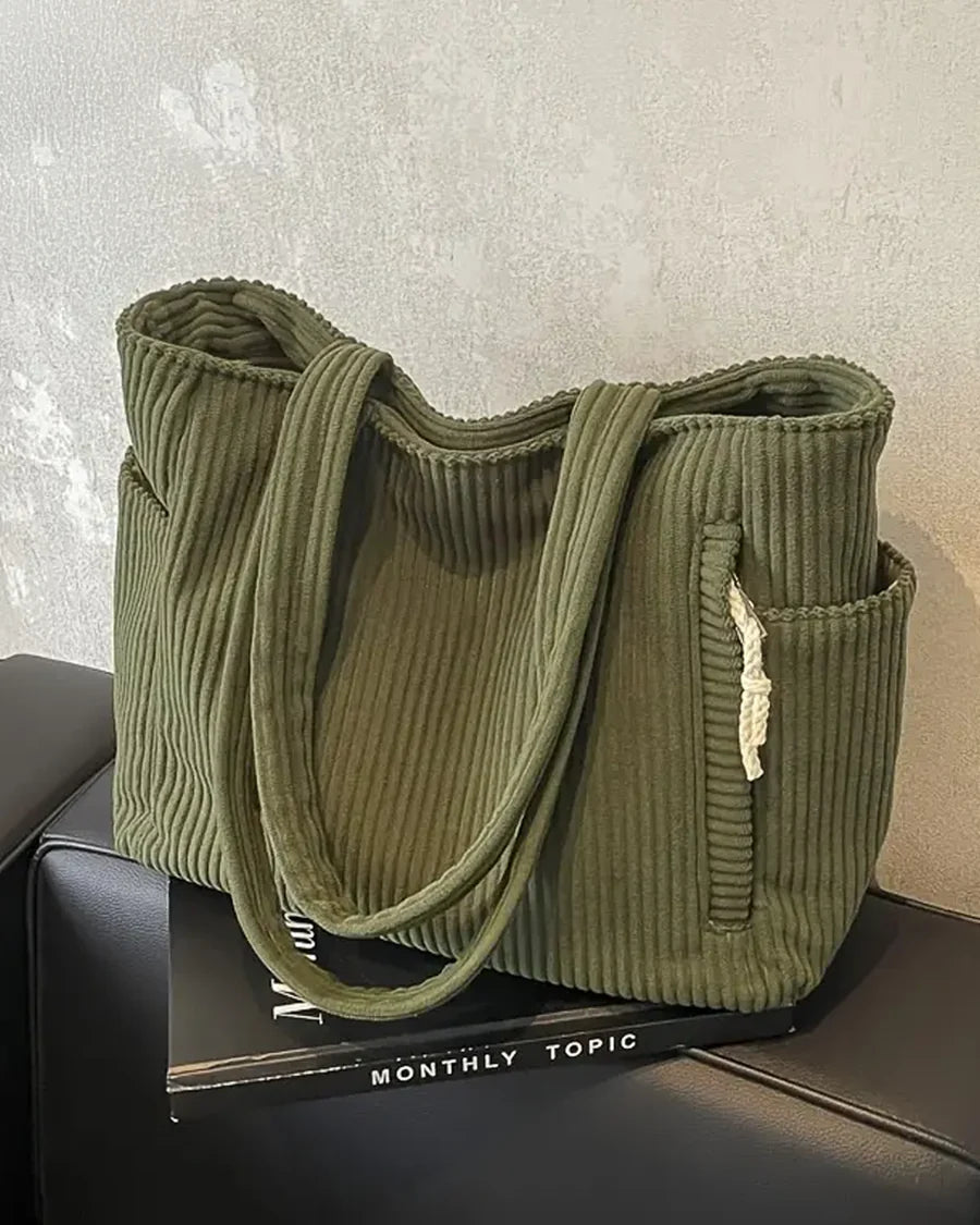 TILDA – BORSA TOTE A COSTE CON DETTAGLIO COULISSE