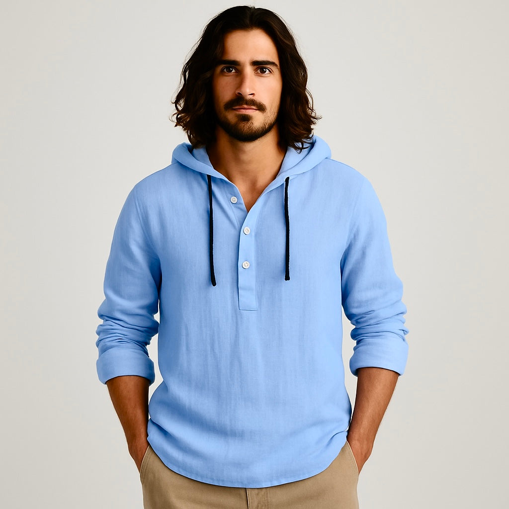 Saphira - Camicia con cappuccio 100% in lino